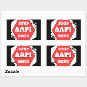 Stoppt AAPI-Hass Rechteckig Rechteckiger Aufkleber (Blatt)