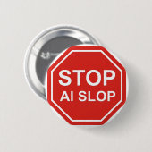 Stoppt AI-Müll Button (Vorne & Hinten)