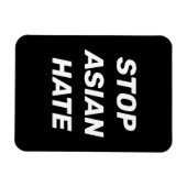 Stoppt Asian Hate black modern elegant sign Magnet (Horizontal)
