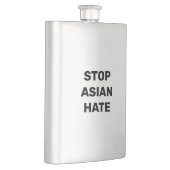 Stoppt Asiatisches Hass! Flachmann (Rechts)