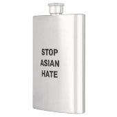 Stoppt Asiatisches Hass! Flachmann (Links)