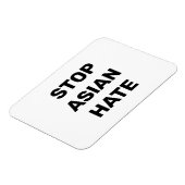 Stoppt asiatisches Hass, Schwarz-weißes Zeichen Ma Magnet (Linke Seite)