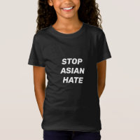 Stoppt Asiatisches Hass, weiße Buchstaben, Kinder