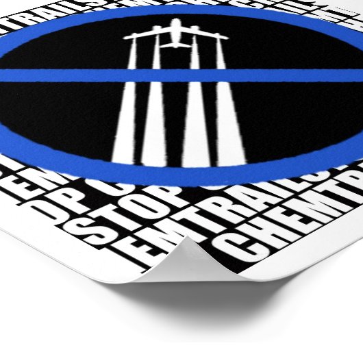 Stoppt Chemtrails! Poster (Ecke)