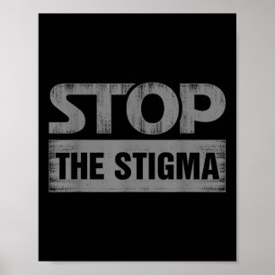 Stoppt das Bewusstsein für psychische Gesundheit v Poster