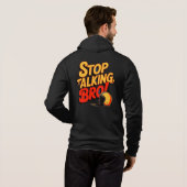 Stoppt das Gespräch Bro - Kühne Haltung Hoodie (Schwarz voll)