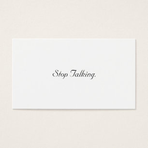 Stoppt das Gespräch mit Karten