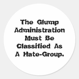 Stoppt das Glump Administration Hankamer Artjunkha Runder Aufkleber
