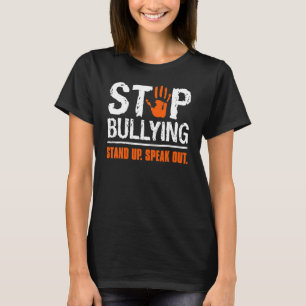 Stoppt das Mobbing am orangefarbenen Stand-Up-Spea T-Shirt