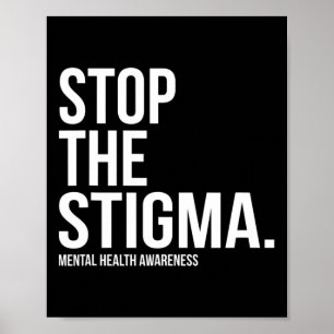 Stoppt das Stigma Psychische Gesundheit Bewusstsei Poster