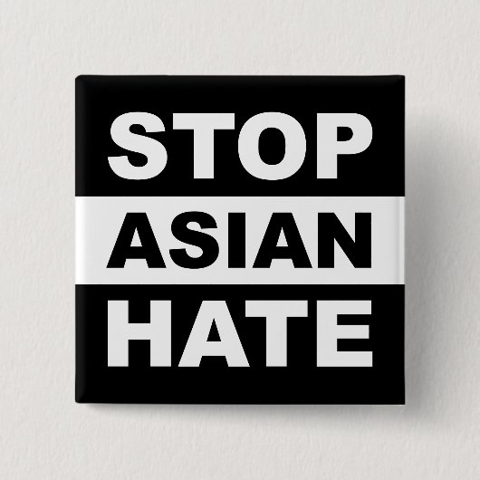 Stoppt den asiatischen Hass Anti-Rassismus Slogan Button (Vorderseite)