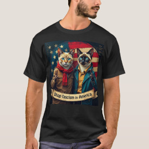 Stoppt den Faschismus in Amerika Katzen T-Shirt