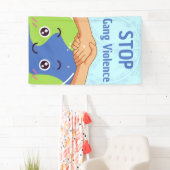 Stoppt den Gang-Gewalt-Handshake für den Frieden Banner (Insitu)