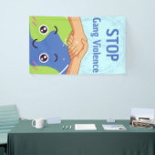 Stoppt den Gang-Gewalt-Handshake für den Frieden Banner (Messeveranstaltung)