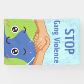 Stoppt den Gang-Gewalt-Handshake für den Frieden Banner (Horizontal)