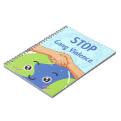 Stoppt den Gang-Gewalt-Handshake für den Frieden Notizblock (Linke Seite)