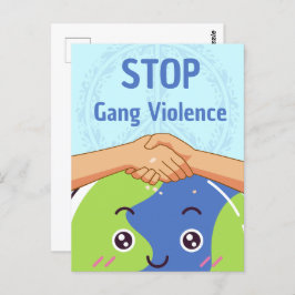 Stoppt den Gang-Gewalt-Handshake für den Frieden Postkarte