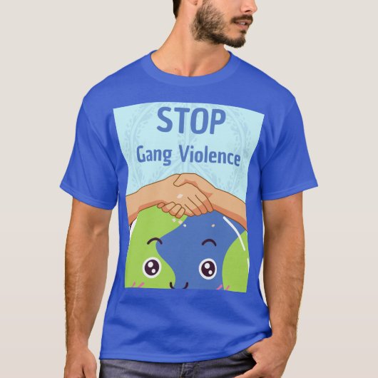 Stoppt den Gang-Gewalt-Handshake für den Frieden T-Shirt (Vorderseite)