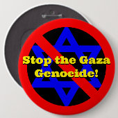 Stoppt den Genozid in Gaza! Button (Vorne & Hinten)