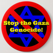 Stoppt den Genozid in Gaza! Button (Vorderseite)
