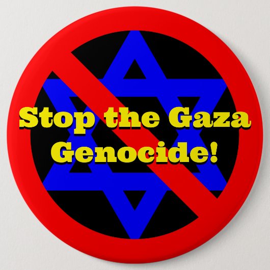 Stoppt den Genozid in Gaza! Button (Vorderseite)