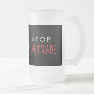 Stoppt den Handel Mattglas Bierglas