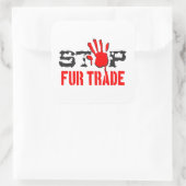 Stoppt den Handel Quadratischer Aufkleber (Tasche)