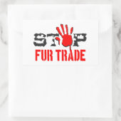 Stoppt den Handel Rechteckiger Aufkleber (Tasche)