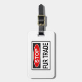 Stoppt den Handel Schild rot Gepäckanhänger (Vorderseite vertikal)