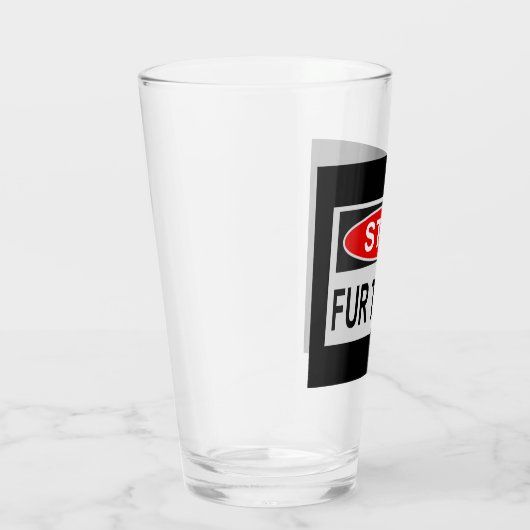 Stoppt den Handel Schild rot Glas (Rechts)