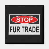 Stoppt den Handel Schild rot Magnet (Vorne)