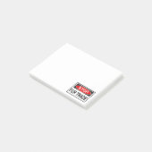 Stoppt den Handel Schild rot Post-it Klebezettel (angewinkelt)