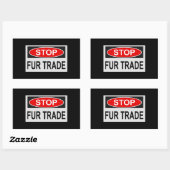 Stoppt den Handel Schild rot Rechteckiger Aufkleber (Blatt)