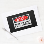 Stoppt den Handel Schild rot Rechteckiger Aufkleber (Umschlag)