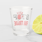 Stoppt den Handel Schnapsglas (Rückseite)