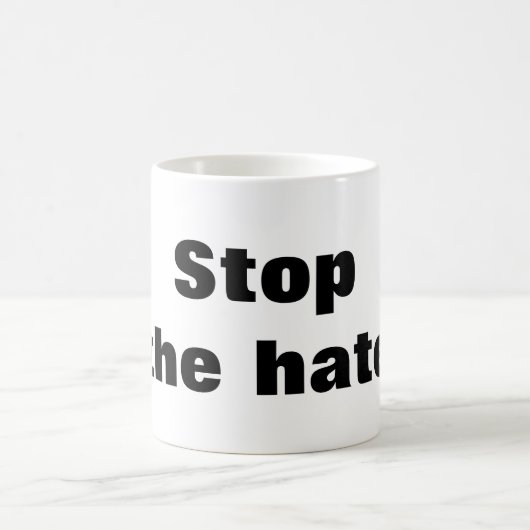 Stoppt den Hass Kaffeetasse (Mittel)