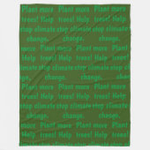 Stoppt den Klimawandel Fleecedecke (Vorderseite)