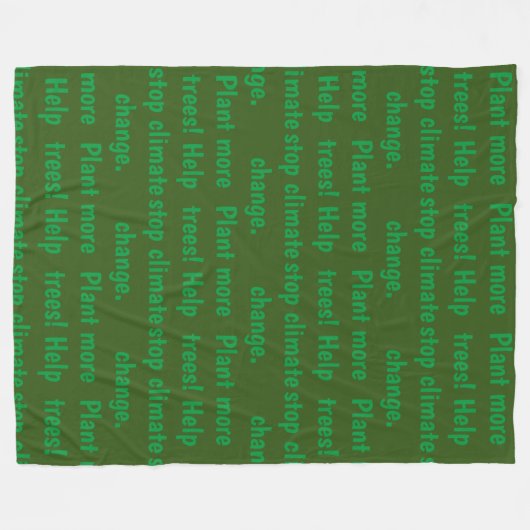 Stoppt den Klimawandel Fleecedecke (Vorderseite (Horizontal))