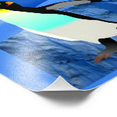 Stoppt den Klimawandel - Kaiser Pinguin Fotodruck (Ecke)