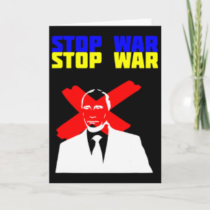 Stoppt den Krieg Anti Putin Gesicht Ukrainische Fl Karte