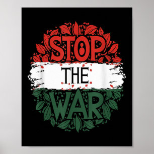 Stoppt den Krieg, den Krieg, das freie Palästina, Poster