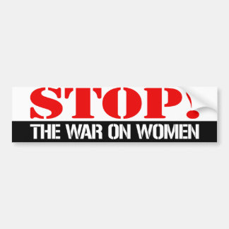 Stoppt den Krieg gegen Frauen - feministischer Aut Autoaufkleber