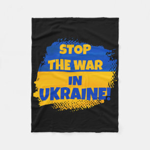 Stoppt den Krieg in der Ukraine - Frieden in der W Fleecedecke
