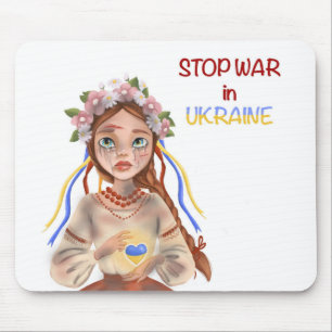 Stoppt den Krieg in der Ukraine Girl Mousepad
