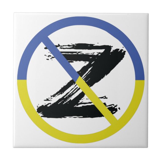 Stoppt den Krieg in der Ukraine Keuchhuhn Fliese (Vorderseite)