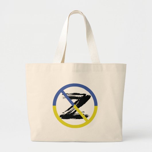 Stoppt den Krieg in der Ukraine Keuchhuhn Jumbo Stoffbeutel (Vorne)