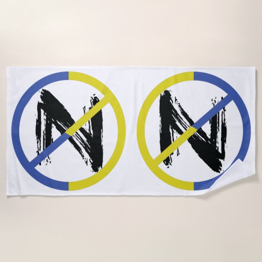 Stoppt den Krieg in der Ukraine Keuchhuhn Strandtuch (Vorderseite)