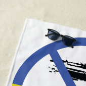 Stoppt den Krieg in der Ukraine Keuchhuhn Strandtuch (Beispiel)