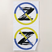 Stoppt den Krieg in der Ukraine Keuchhuhn Strandtuch (Vorderseite)