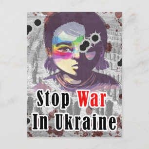 Stoppt den Krieg in der Ukraine Postkarte